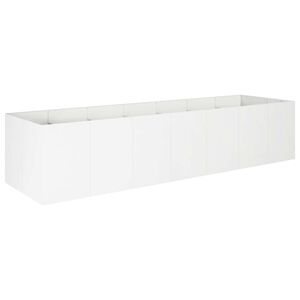 vidaXL Zahradn&iacute; pěstebn&iacute;k B&iacute;l&aacute; 280 x 80 x 60 cm Studen&aacute; v&aacute;lcovan&aacute; ocel