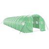 vidaXL Sklen&iacute;k s ocelov&yacute;m r&aacute;mem zelen&yacute; 42 m&sup2; 14 x 3 x 2 m