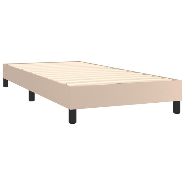 vidaXL Box spring postel s matrací cappuccino 80 x 200 cm umělá kůže