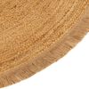 vidaXL Pleten&yacute; koberec s rozčep&yacute;řen&yacute;m okrajem 180 cm juta kulat&yacute;