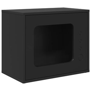 vidaXL Kočič&iacute; dům Čern&aacute; 51 x 30 x 42,5 cm Kompozitn&iacute; dřevo