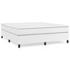 vidaXL Box spring postel s matrac&iacute; b&iacute;l&aacute; 180x200 cm uměl&aacute; kůže