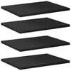 vidaXL Př&iacute;davn&eacute; police 4 ks čern&eacute; vysok&yacute; lesk 40x30x1,5 cm dřevotř&iacute;ska