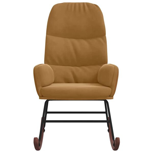 vidaXL Houpac&iacute; křeslo hněd&eacute; samet