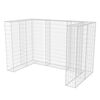 vidaXL Gabionov&aacute; z&aacute;stěna pro 2 popelnice ocelov&aacute; 180 x 100 x 120 cm