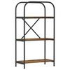 vidaXL Knihovna 3 &uacute;rovn&iacute; 60 x 30 x 109 cm Kompozitn&iacute; dřevo Kouřov&yacute; dub