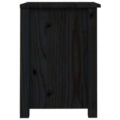 vidaXL Noční stolek černý 40 x 35 x 49 cm masivní borové dřevo