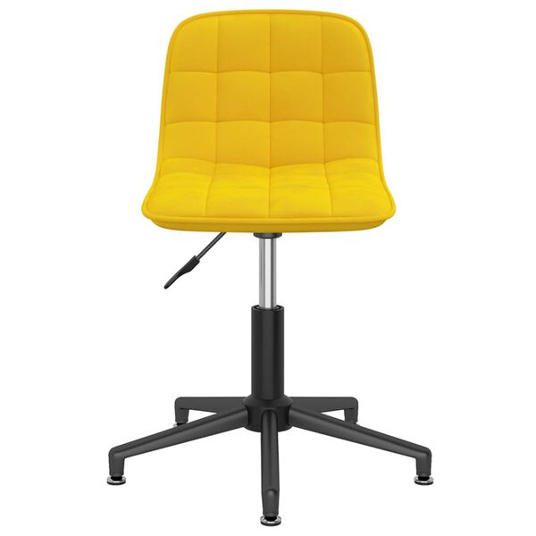 vidaXL Otočn&eacute; j&iacute;deln&iacute; židle 2 ks žlut&eacute; samet