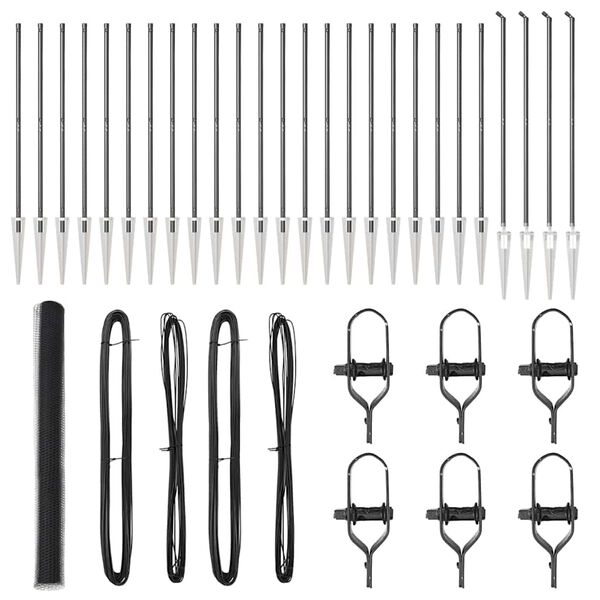 vidaXL Plotov&yacute; sloupek. &Scaron;ed&aacute; 50 x 1,5 m (13 mm pletivo) Ocel a PVC