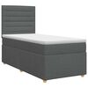 vidaXL Postel boxspring s matrac&iacute; s čelo Tmavě &scaron;ed&aacute; jednoduch&yacute; Textil