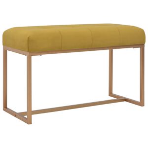 vidaXL Lavice 80 cm hořčicov&aacute; sametov&aacute;