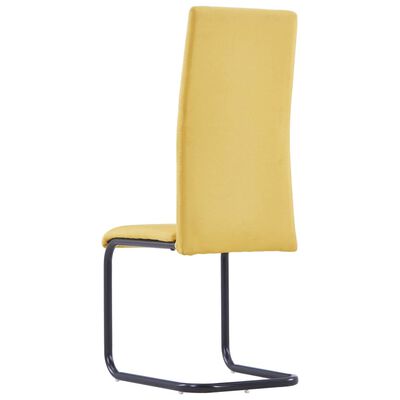 vidaXL Konzolové jídelní židle 2 ks žluté textil