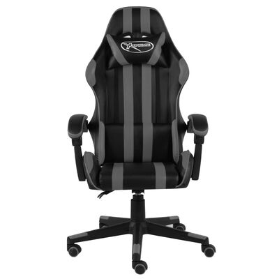 vidaXL Herní židle černo-šedá umělá kůže