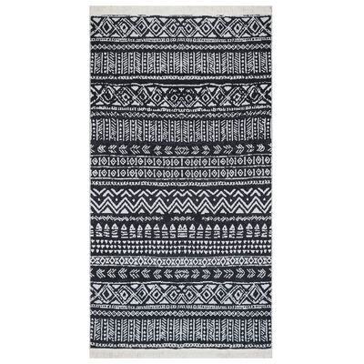 vidaXL Koberec černobílý 120 x 180 cm bavlna
