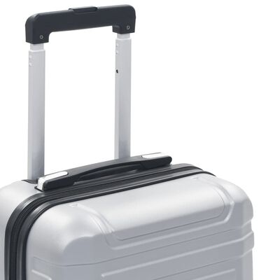 vidaXL Skořepinový kufr na kolečkách stříbrný ABS