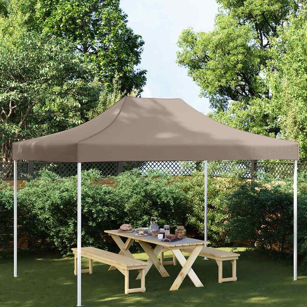 vidaXL Střecha k party stanu 4,5 x 3 m taupe 270 g/m²
