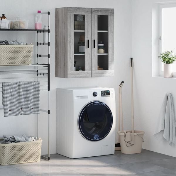 vidaXL N&aacute;stěnn&aacute; skř&iacute;ňka &scaron;ed&aacute; sonoma 69,5 x 34 x 90 cm