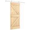vidaXL Posuvn&eacute; dveře Př&iacute;rodn&iacute; a b&iacute;l&aacute; 85 x 210 cm Masivn&iacute; borov&eacute; dřevo