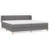 vidaXL Box spring postel s matrac&iacute; tmavě &scaron;ed&aacute; 200x200 cm textil