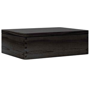 vidaXL Dřevěn&aacute; box s v&iacute;kem čern&aacute; 40x30x13 cm masivn&iacute; borov&eacute; dřevo