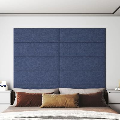 vidaXL Nástěnné panely 12 ks modré 90 x 30 cm textil 3,24 m²