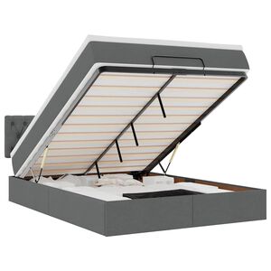 vidaXL Osmansk&yacute; postel s matrac&iacute; tmavě &scaron;ed&aacute; 140x190 cm textil