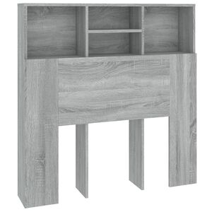 vidaXL Čelo postele s &uacute;ložn&yacute;m prostorem &scaron;ed&eacute; sonoma 100x19x103,5 cm