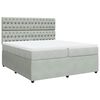 vidaXL Box spring postel s matrac&iacute; světle &scaron;ed&aacute; 200x200 cm samet