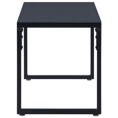 vidaXL Zahradní lavice 120,5 cm PS deska černá
