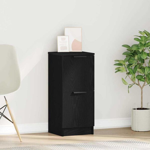 vidaXL Serv&iacute;rovac&iacute; skř&iacute;ň Čern&yacute; dub 30 x 30 x 70 cm kompozitn&iacute; dřevo