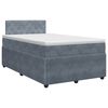 vidaXL Postel boxspring s matrac&iacute; s čelo Tmavě &scaron;ed&aacute; 120 x 190 cm Samet