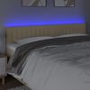 vidaXL Čelo postele s LED kr&eacute;mov&eacute; 180x5x78/88 cm textil