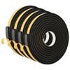 vidaXL Samolepic&iacute; pěnov&aacute; p&aacute;ska 4 ks Čern&aacute; 20mm x 5m Pěna CR