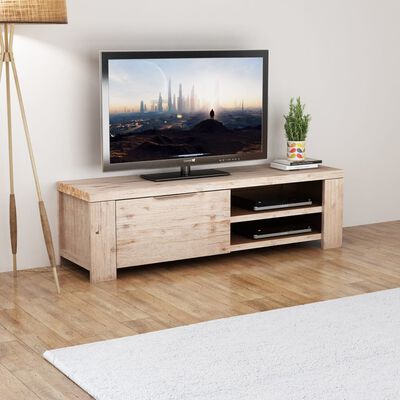 vidaXL TV stolek masivní kartáčované akáciové dřevo 140x38x40 cm