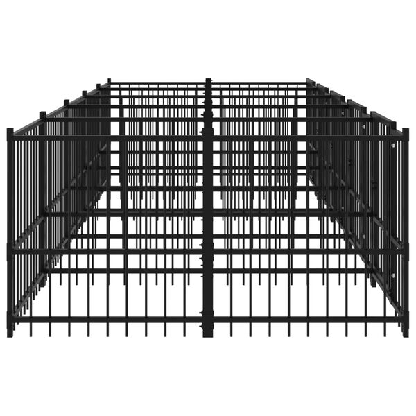 vidaXL Venkovn&iacute; ps&iacute; kotec ocel 9,38 m&sup2;