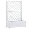 vidaXL Zahradn&iacute; truhl&iacute;k s trel&aacute;ž&iacute; 100 x 43 x 142 cm PP b&iacute;l&yacute;