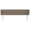 vidaXL Čelo postele typu u&scaron;&aacute;k taupe 183x23x78/88 cm textil