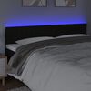 vidaXL Čelo postele s LED čern&eacute; 180x5x78/88 cm textil