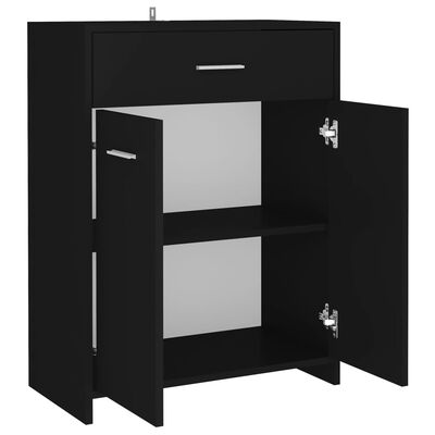 vidaXL Koupelnová skříňka černá 60 x 33 x 80 cm dřevotříska
