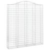 vidaXL Klenut&yacute; gabionov&yacute; ko&scaron; 200 x 30 x 220/240 cm pozinkovan&eacute; železo