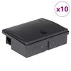 vidaXL pasti na my&scaron;i 10 ks čern&eacute; 13x10x4 cm