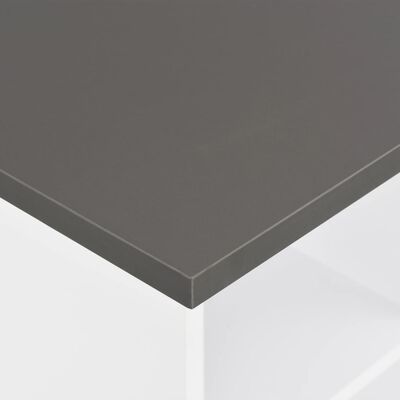 vidaXL Barový stůl bílý a antracitově šedý 60 x 60 x 110 cm