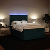vidaXL Box spring postel s matrac&iacute; tmavě zelen&aacute; 140x190 cm samet