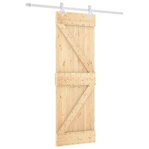 vidaXL Posuvn&eacute; dveře 70 x 210 cm Masivn&iacute; borov&eacute; dřevo (neupraven&eacute;)