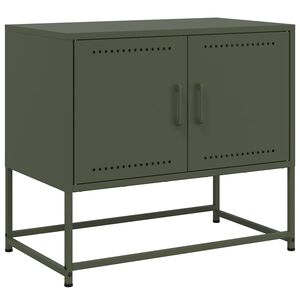 vidaXL TV skř&iacute;ňka olivově zelen&aacute; 68,5 x 39 x 60,5 cm ocel