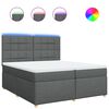 vidaXL Box spring postel s matrac&iacute; tmavě &scaron;ed&aacute; 200x200 cm textil