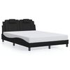 vidaXL R&aacute;m postele Viana bez matrace čern&yacute; 140x190 cm uměl&aacute; kůže