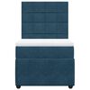 vidaXL Box spring postel s matrac&iacute; tmavě modr&aacute; 90x200 cm samet