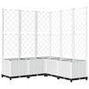 vidaXL Zahradn&iacute; truhl&iacute;k s trel&aacute;ž&iacute; b&iacute;l&yacute; 120 x 120 x 136 cm PP