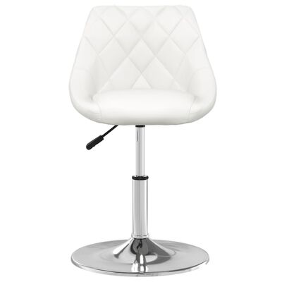 vidaXL Jídelní židle bílá umělá kůže